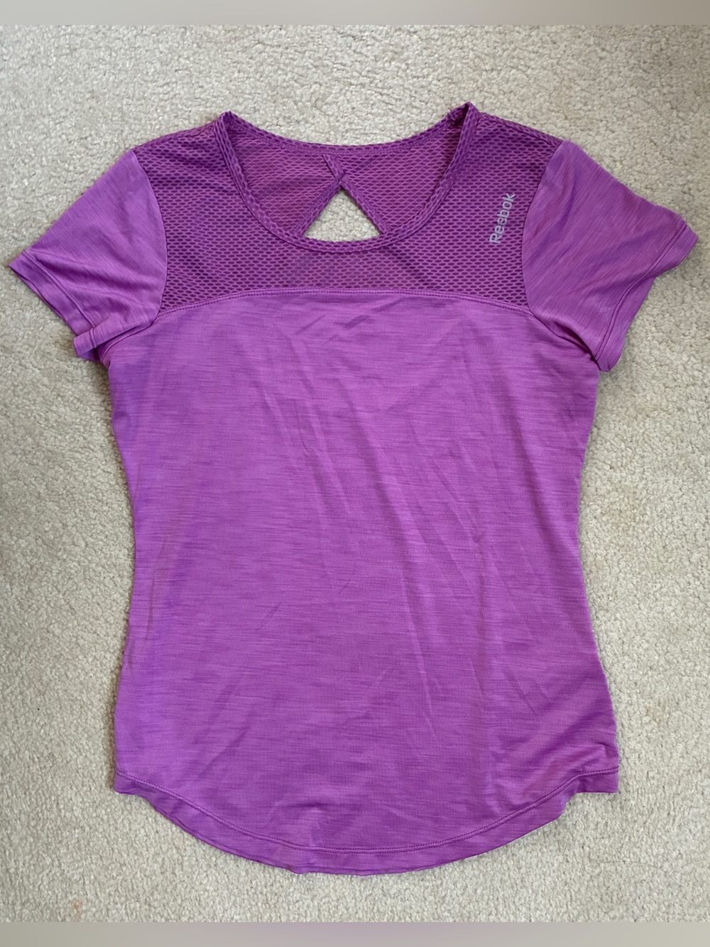 Reebok Women's Violet Performance Running Top with Reflector Detail XS